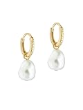 Ted Baker London Periaa Pearly Chain Huggie Earrings for Women (Gold/Pearl)