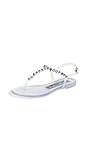 Sergio Rossi Women's SR KHATA Flat Sandal, Transparent, 7