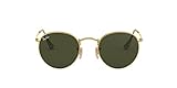 Ray-Ban Rb3447 Round Metal Sunglasses, Gold/G-15 Green, 53 mm