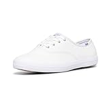 Keds Women's Champion Lace Up Sneaker, White Leather, 6