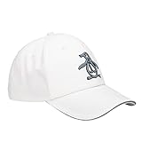Original Penguin Contrast Logo Adjustable Strapback Baseball Unisex, Adults Hat (White)