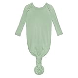 Posh Peanut Infant Gown - Unisex Soft Baby Clothes - Viscose from Bamboo Infant Layette Swaddle Wear- 0-3 Months (Sage)