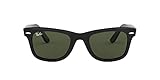 Ray-Ban RB2140 Original Wayfarer Square Sunglasses, Black/G-15 Green, 50 mm
