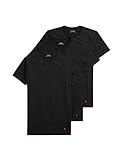 POLO RALPH LAUREN Mens Classic Fit W/Wicking 3-pack Crews Undershirt, Polo Black/Red, X-Large US