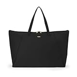 TUMI - Just In Case Tote - Packable Travel Bag - Foldable Travel Tote Bag- Water-Resistant Tote - 14.0' X 23.0' X 9.0' - Black with Gold Hardware