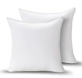 GVTECH Bedding Throw Pillows Insert (Pack of 2) 26 x 26 Inches Bed and Couch Pillows - Indoor Decorative Pillows - Cushion Stuffer Inserts - Anti Allergy Cotton Blend Fabric, White