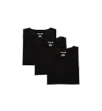 Lacoste Mens Essentials 3 Pack 100% Cotton Slim Fit Crewneck T-shirts, Black, X-Large