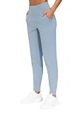 THE GYM PEOPLE Women's Joggers Pants Lightweight Athletic Leggings Tapered Lounge Pants for Workout, Yoga, Running (Small, Denim Blue)