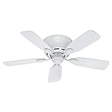 Hunter Fan Company 51059 Indoor Low Profile IV Ceiling Fan with Pull Chain Control, 42', White Finish
