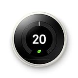 Google Nest Learning Thermostat - Programmable Smart Thermostat for Home - 3rd Generation Nest Thermostat - Compatible with Alexa - White (Renewed)