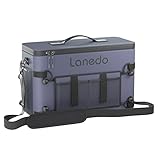 Lanedo 34-can Collapsible Soft-Sided Cooler, Soft ice Bag, Leak-Proof Beach Cooler, ice Chest, Portable Travel Cooler for Food Shopping, Camping, Kayaking, Travel, Fishing, (Grey)