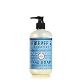 MRS. MEYER'S CLEAN DAY Hand Soap, Made with Essential Oils, Biodegradable Formula, Rain Water, 12.5 fl. oz