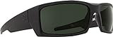 Spy Optic Men's General Rectangular Sunglasses, Soft Matte Black/Happy Gray/Green, 60 mm