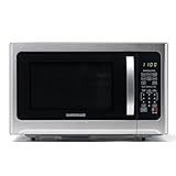 Farberware Countertop Microwave 1100 Watts, 1.2 cu ft - Smart Sensor Microwave Oven With LED Lighting and Child Lock - Perfect for Apartments and Dorms - Easy Clean Black Interior, Stainless Steel