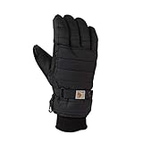 Carhartt Women's Quilts Insulated Breathable Glove with Waterproof Wicking Insert, Black, Large
