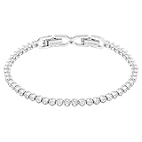SWAROVSKI Women's Emily Collection Bracelet, Brilliant Clear Crystals with Rhodium Plating