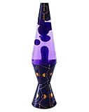 Spencer Gifts Blue and Purple Moon Phases Lava Lamp - 14.5 Inch | Globe, Base and Cap, and Bulb Included | Capacity: 20 oz.