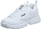 Fila Men's Disruptor SE Training Shoe, White/Fila Navy/Fila Red, 10.5 M US