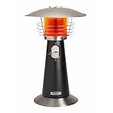 Cuisinart COH-500 Portable Tabletop Patio, 11,000 BTU Outdoor Propane Heater with Safety Tilt Switch and Burner Screen Guard, 30 sq. Foot Heat Range, Black