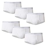 Hanes Mens Moisture-wicking Cotton Briefs, Available In White And Black, Multi-packs, White - 6 Pack, Large US