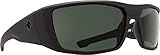 Spy Optic Dirk Wrap Sunglasses, Soft Matte Black/Happy Gray/Green, 64 mm