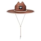 Roxy Women's Tomboy Straw Hat, Beige, Medium/Large