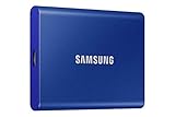 SAMSUNG T7 Portable SSD, 500GB External Solid State Drive, Speeds Up to 1,050MB/s, USB 3.2 Gen 2, Reliable Storage for Gaming, Students, Professionals, MU-PC500H/AM, Blue