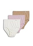 Jockey Women's Underwear Elance Brief - 3 Pack, Ivory/Light/Pink Shadow, 7