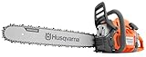 Husqvarna 455 Rancher Gas Chainsaw, 55-cc 3.5-HP, 2-Cycle X-Torq Engine, 20 Inch Chainsaw with Automatic Oiler, For Wood Cutting, Tree Trimming and Land Clearing
