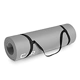CAP Barbell High Density Exercise Mat with strap, 68'x24' 12mm - Gray