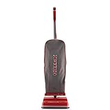 Oreck Commercial Professional Bagged Upright Vacuum Cleaner, for Carpets and Hard Floor, with High-Speed Double Helix Brush Roll, Scatter-Free Cleaning, U2000RB-1, Red/Gray