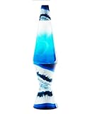 Spencer Gifts Blue and White Lava Lamp - 17 Inch | Globe, Base and Cap, and Bulb Included | Capacity: 32 oz.