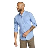 Eddie Bauer Men's Voyager Flex Long-Sleeve Shirt, French Blue, XX-Large