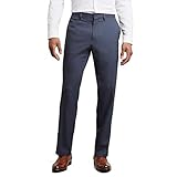 Kenneth Cole REACTION mens Stretch Modern-fit Flat-front dress pants, Navy, 32W x 32L US