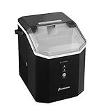 Panana Smart Ice Cube Maker,Automatic Square Ice Cubes Nugget Ice Maker Make Soft Chewable Ice 34 Pounds /24 Hours,50 Pcs ice in 7 Mins Self-Cleaning Portable Compact Ice Makers with Ice Scoop Basket