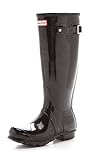 Hunter Women's Original Tall Rain Boot,Black Gloss,10 B(M) US