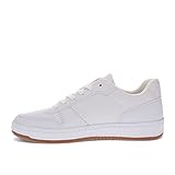 Levi's Mens Drive Lo Synthetic Leather Casual Lace Up Sneaker Shoe, White/Gum, 10 M