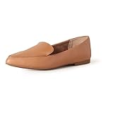 Amazon Essentials Women's Loafer Flat, Camel Faux Leather, 12