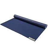JadeYoga Voyager Yoga Mat - Lightweight & Portable Rubber Yoga Mat - Non-Slip Exercise Mat for Women & Men - Great for Yoga, Home Workout, Gym Fitness, Pilates, Stretching, & More (68' Midnight Blue)