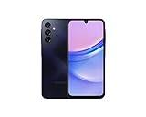 Samsung Galaxy A15 (SM-155M/DSN), 128GB 6GB RAM, Dual SIM, Factory Unlocked GSM, International Version (Ring Grip Case Bundle) (Blue Black)