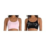 Juicy Couture 2 Pack Seamless Comfort Bra (as1, Alpha, l, Regular, Regular, Lola Pink/Black)