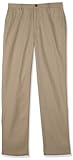 Amazon Essentials Men's Classic-Fit Wrinkle-Resistant Flat-Front Chino Pant (Available in Big & Tall), Khaki Brown, 38W x 28L
