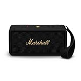 Marshall Middleton Portable Bluetooth Speaker, Black and Brass