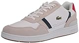 Lacoste mens T-clip 0120 2 Sma Sneaker, White/Navy/Red, 9 US