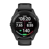 Garmin Forerunner 265 Running Smartwatch, Colorful AMOLED Display, Training Metrics and Recovery Insights, Black and Powder Gray