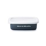 Dean & Deluca Enameled Container, Charcoal Gray, Small, 0.42 L Storage Container, Enameled Container, With Lid, Oven Heat Resistant, 5.7 x 4.3 x 1.6 inches (14.5 x 11 x 4 cm)