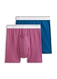 Jockey Men's Underwear Pouch 5' Boxer Brief - 2 Pack, Wild Orchid/Azurite Sea, M