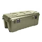 Plano Storage Trunk with Wheels, Green, 108-Quart, Lockable Storage Box, Rolling Airline Approved Sportsman Trunk, Hunting Gear and Ammunition Bin, Heavy-Duty Containers for Camping