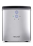 Newair Portable Countertop Ice Maker, Silver | 33 lbs. Of Ice A Day, Ice Cubes Ready In 8 Minutes With 2 Ice Bullet Sizes | Ideal For Home, Office, Bar, RV NIM033SS00