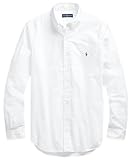 POLO RALPH LAUREN Men's Classic Fit Long Sleeve Oxford Button Down Shirt (XXL, NewWhite)